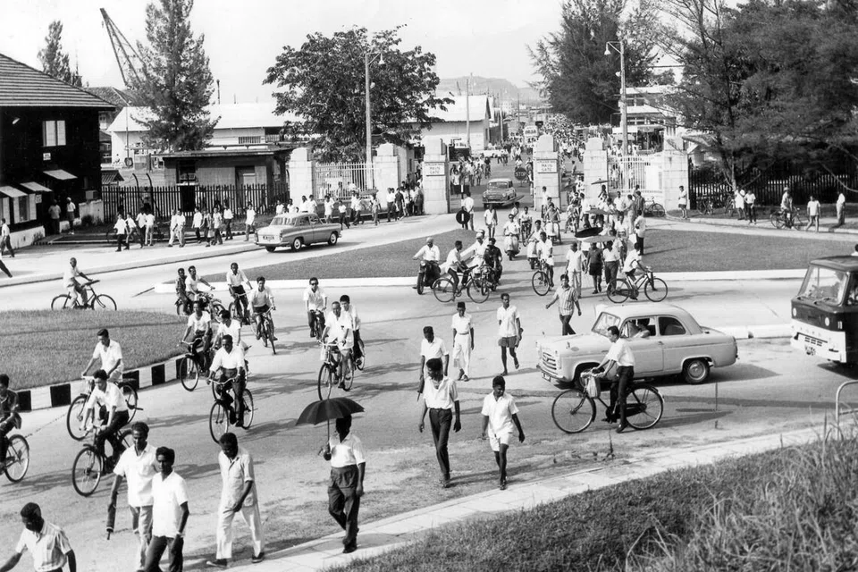 Entrance to naval base in 1971.