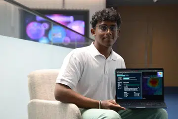 Aneesh Bondugula developed an AI project looking at predicting patients’ responses to cancer immunotherapy.