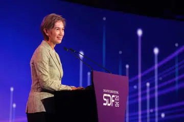 Minister for Digital Development and Information, Mrs Josephine Teo, at the Singapore Data Festival 2026