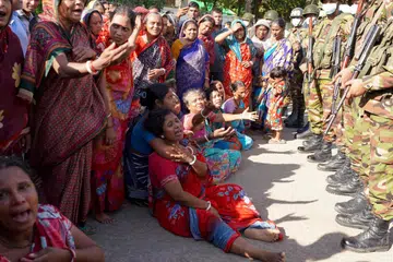 Relatives mourn after a toxic gas leak killed people at Ferdous Steel Shipbreaking Yard and Recycling Factory in Bangladesh's Chittagong..