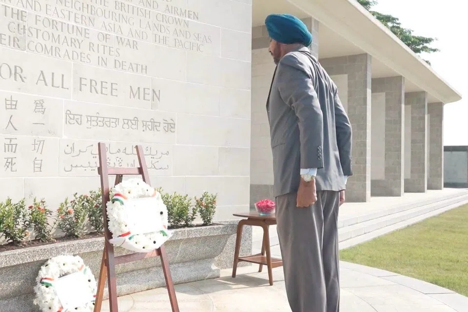 Among those laying a wreath was retired Indian Army officer Lieutenant General BPS Mander.