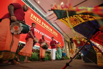 A showcase of Indian Community Cultural performances during the inaugural Indian Engagement and Development Initiative (INEI) Forum on April 25, 2026.