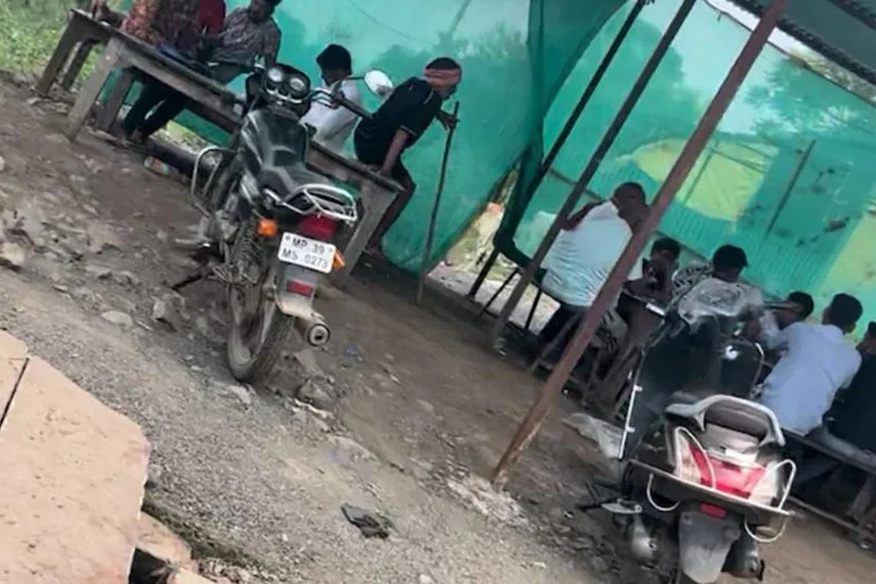 A training class for criminals at a Rajgarh village.