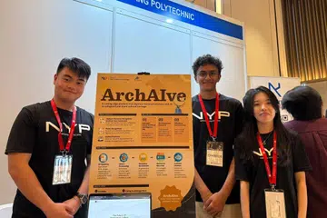 ArchAIve co-founders (from far left) Joon Jun Han, Prakhar Trivedi and Toh Zheng Yu.