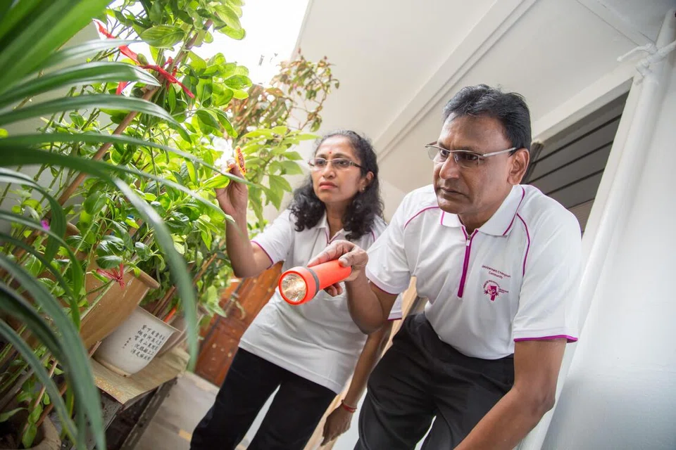 Mr Ganesan Kulandai (right), a member of the executive committee of the Tanjong Pagar Everton Park Residents’ Association, is another BBM recipient.