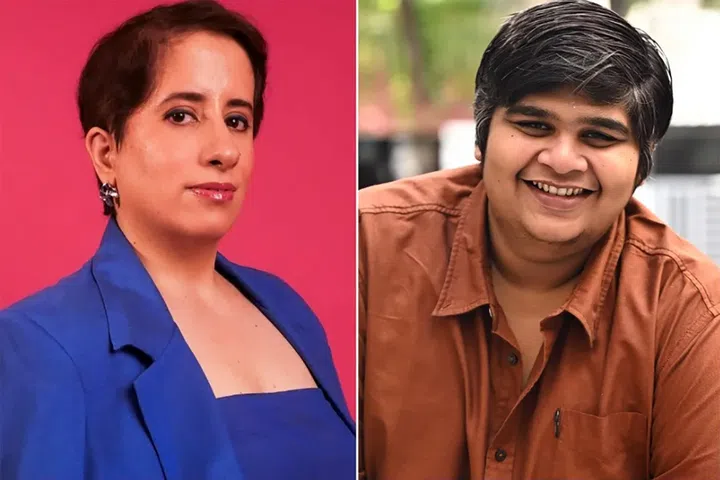 Guneet Monga Kapoor (left) and director Karthik Subbaraj.