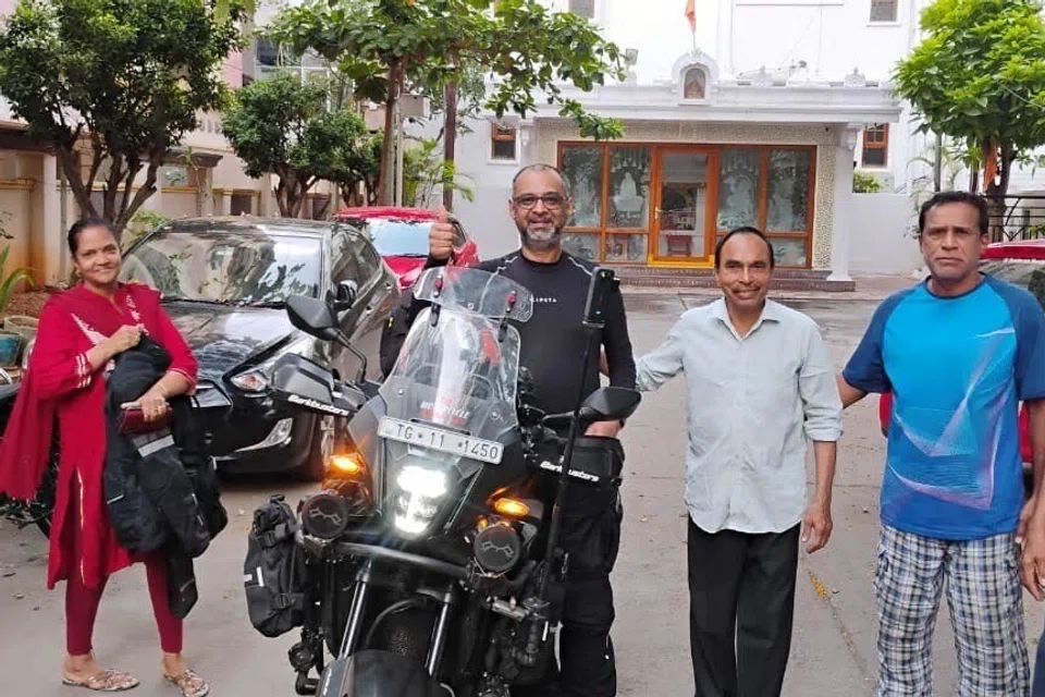 Mr Narayanachar’s send-off party from Hyderabad.