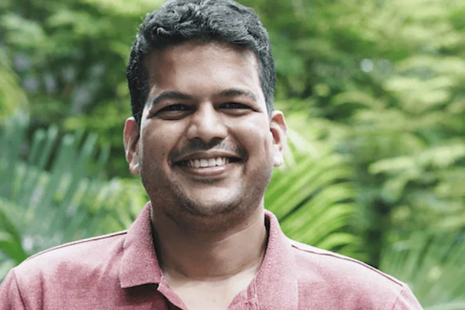 Changi Business Park and (above, right) Mr Aakash Dharmadhikari.