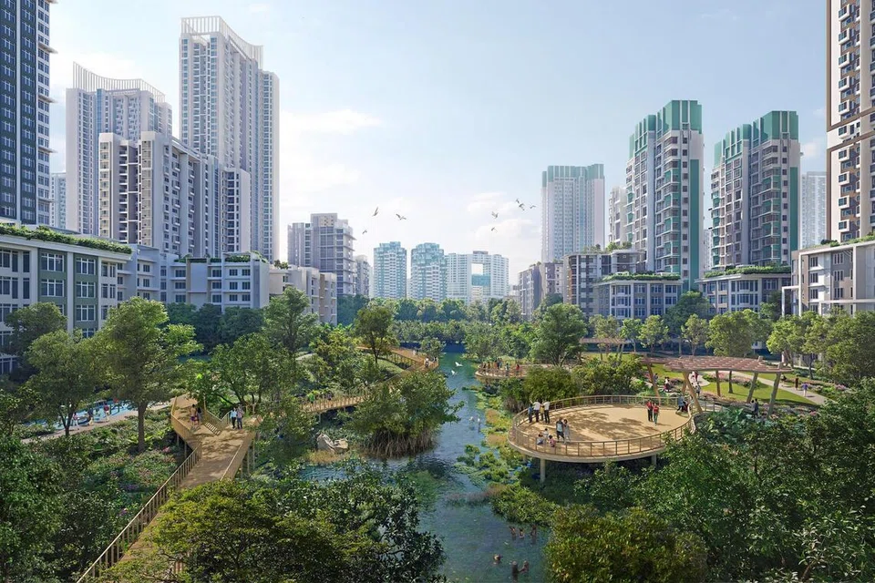 Artist’s impression of the future Keppel housing area.