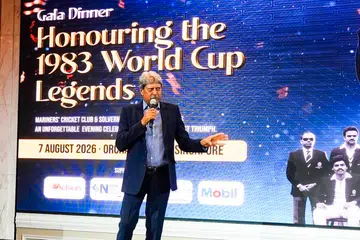 India’s legendary 1983 Cricket World Cup-winning squad gathered in Singapore for the ’83 Legends Tour from August 7 to 9, 2026. Organised by the Mariners Cricket Club Singapore.  Led by captain Kapil Dev, the gathering featured stalwarts like Sunil Gavaskar, Mohinder Amarnath, Dilip Vengsarkar, Krishnamachari Srikkanth, Roger Binny, Syed Kirmani, Sandeep Patil, Kirti Azad, Madan Lal, Balwinder Sandhu, and Sunil Valson.