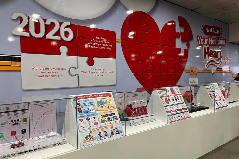 A series of medical devices and technology presented by Terumo Asia Holdings at Bayfront MRT as part of the “Next Stop: A Healthier Heart” showcase.