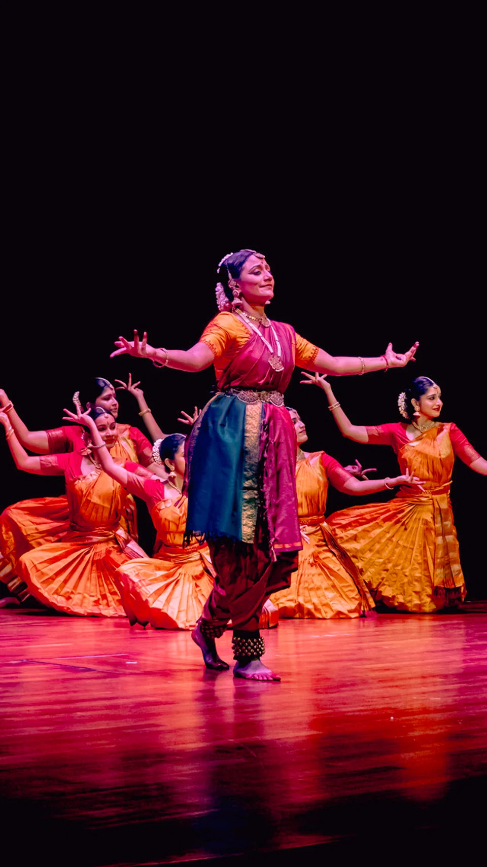 Singapore’s leading dancer, Meera Balasubramanian, performed alongside some of her students.