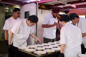 Former MasterChef winner Inderpal Singh now helms the kitchen at Albatross Island Restaurant.