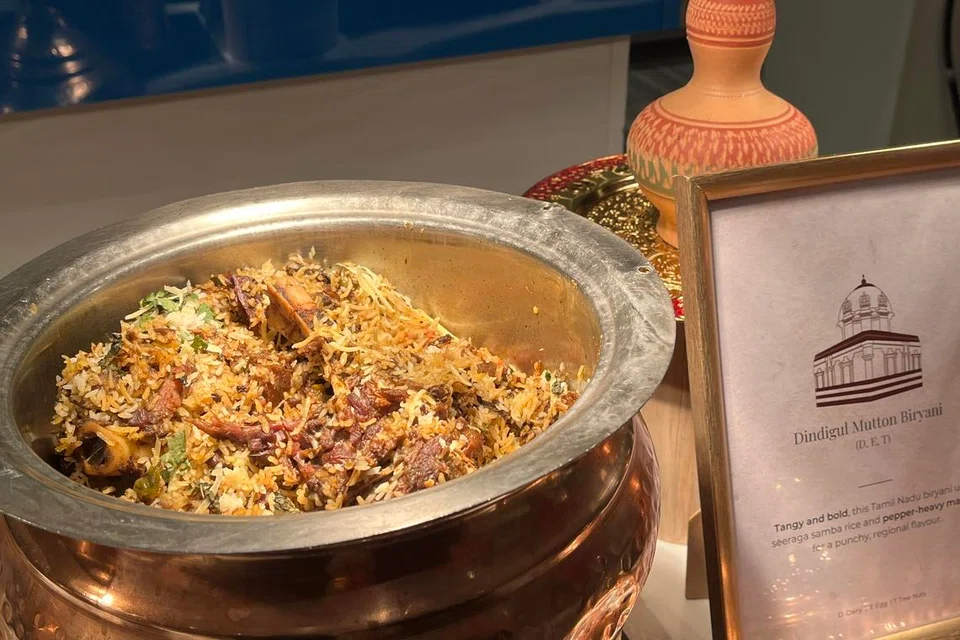 Dindigul-style Lamb Shank Biryani at The Great Indian Biryani Festival 2026.