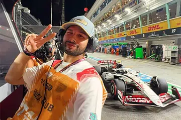 Siddhant Chaturvedi attended the Singapore GP.