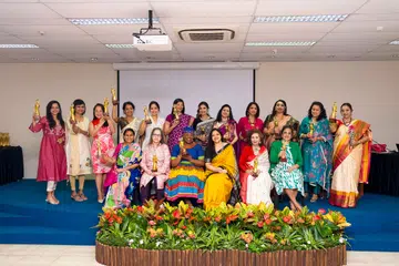 Winners of the Women Excellence Awards with Deputy High Commissioner of India to Singapore, Ms Pooja M.Tillu (front row, third from right) and High Commissioner of the Republic of South Africa to Singapore Ms Madiepetsane Charlotte Lobe (front row, third from left).