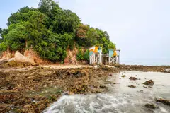 Western shoreline of Sentosa island, with unique geology, rich marine biodiversity and history