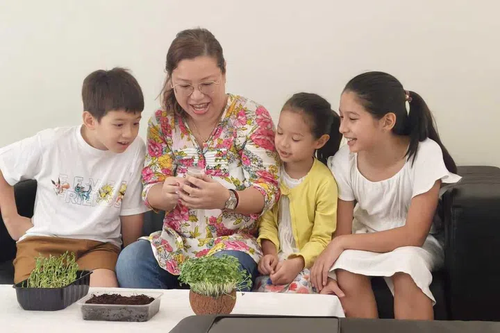 Madam Lalithamma Nair’s Grow Lah! project will involve several families.