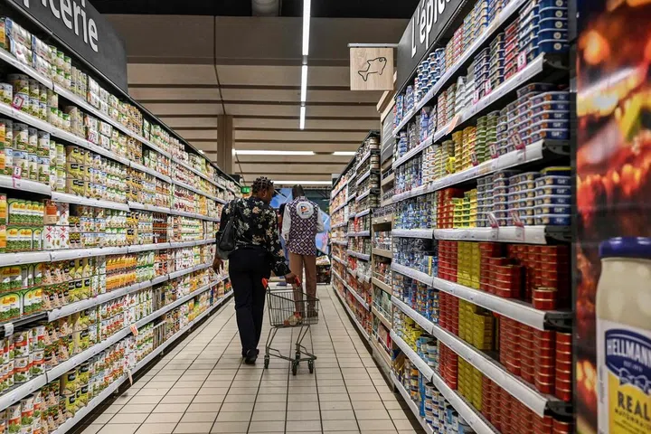 A supermarket aisle.