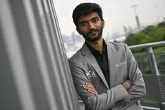 World chess champion Gukesh Dommaraju, at Sentosa on Dec 13, 2024.