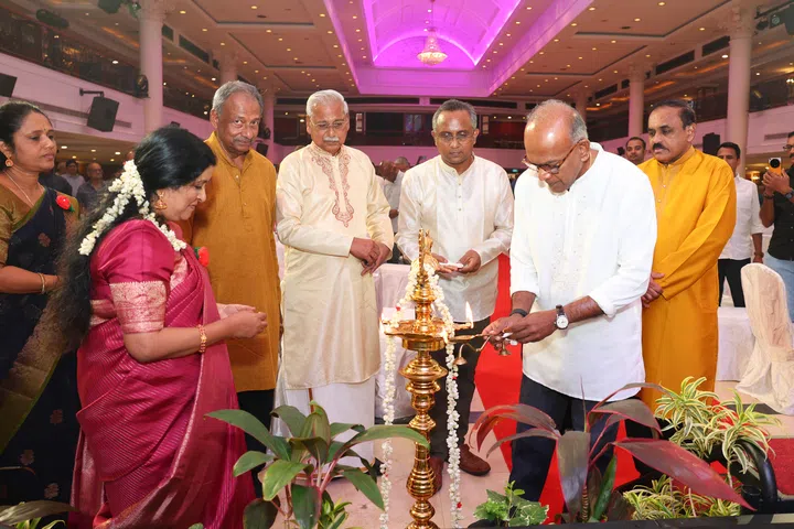 Senior Minister K Shanmugam inaugurating the centenary celebrations and gala dinner at the Orchid Countryclub.