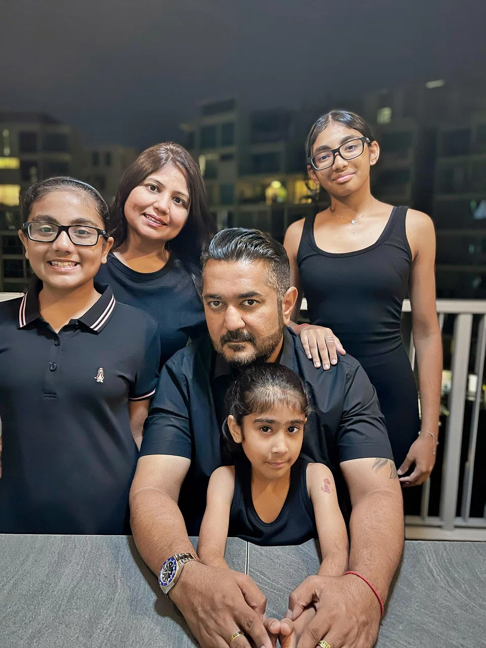 Kuldeep Singh and Kiranjit with their sporting children (from left) Kushvin, Kavneet and Kareen.