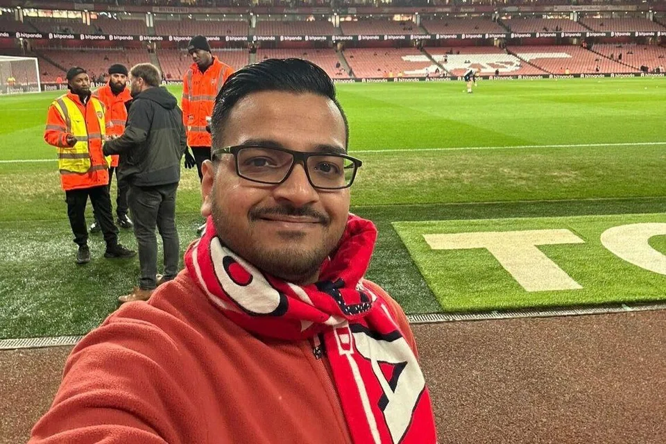 Amanpreet Singh in a football field