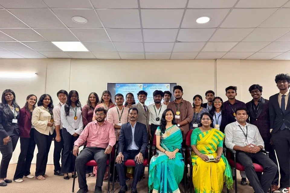 Consul Vaishnavi Vasudevan (seated 3rd from left) at the Valedictory Event of Loyola International Relations Association, 4 March 2026, Loyola College.