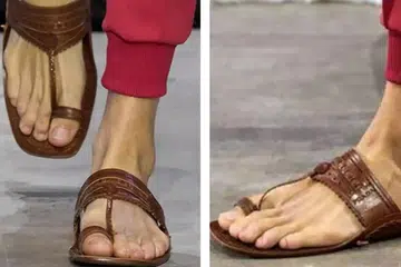 Prada’s Kolhapuri-style chappals.