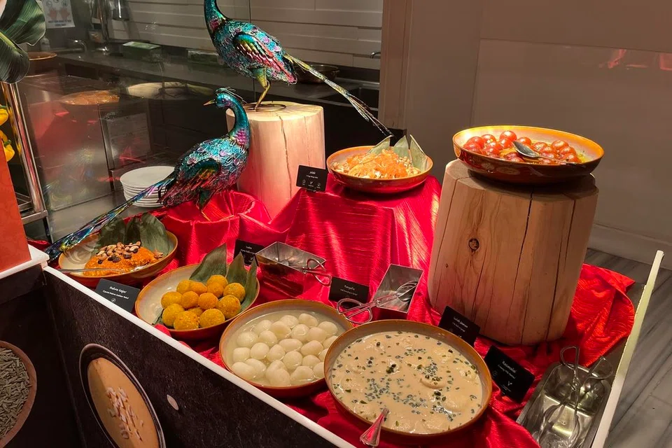 The spread of traditional Indian desserts at The Great Indian Biryani Festival 2026.