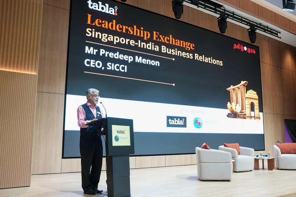 SICCI CEO Predeep Menon delivering his opening remarks on Oct 21, 2026.