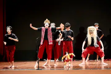 A scene from St Gabriel’s Secondary School’s play inspired by Asian puppetry