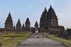 The magnificent Prambanan Temple Complex near Yogyakarta, the largest temple dedicated to Lord Shiva in Indonesia.
