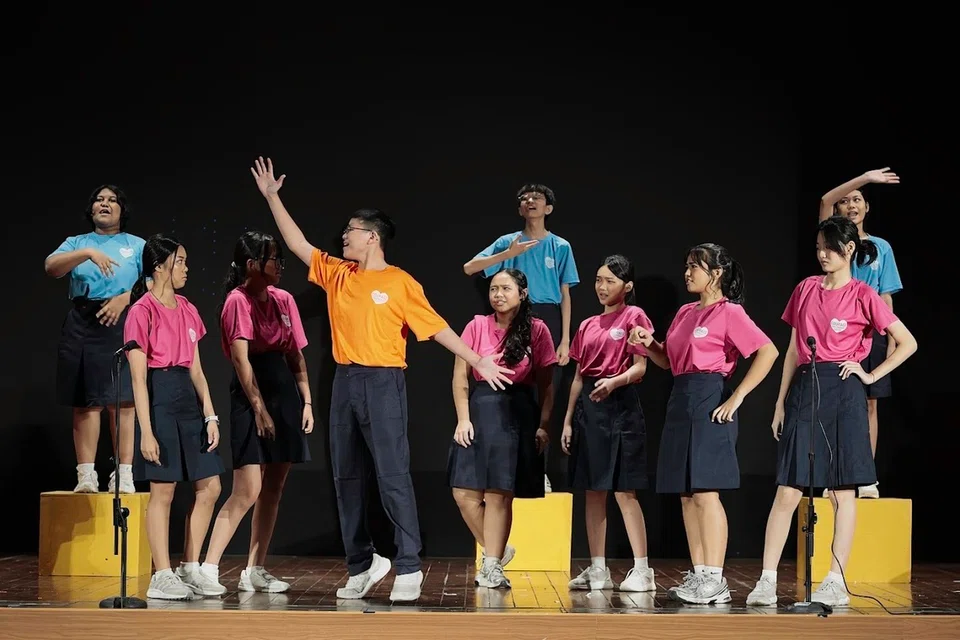 A scene from the play performed by Jurong Secondary School