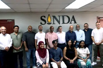 Mentors and mentees with MP Hamid Razak (standing, fifth from left) and Mr Abhijit Ghosh and Mr Siddhant Ghosh (standing, extreme right).