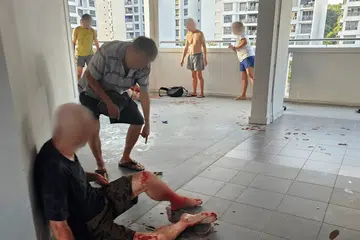 A resident who wanted to be known only as Mr Koh, 69, said there was a dispute between a couple and a man, who were neighbours.