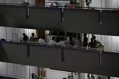 Aftermath of fire on the fifth floor of a HDB flat at 684 Race Course Road at 10:30pm on Aug 3, 2026.