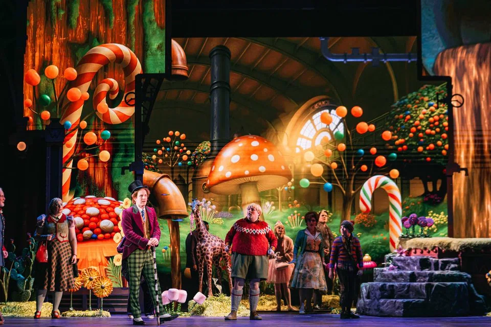 A scene from the Charlie and the Chocolate Factory musical.