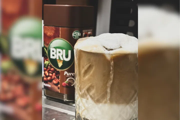 The writer’s homemade iced bru latte with butter.