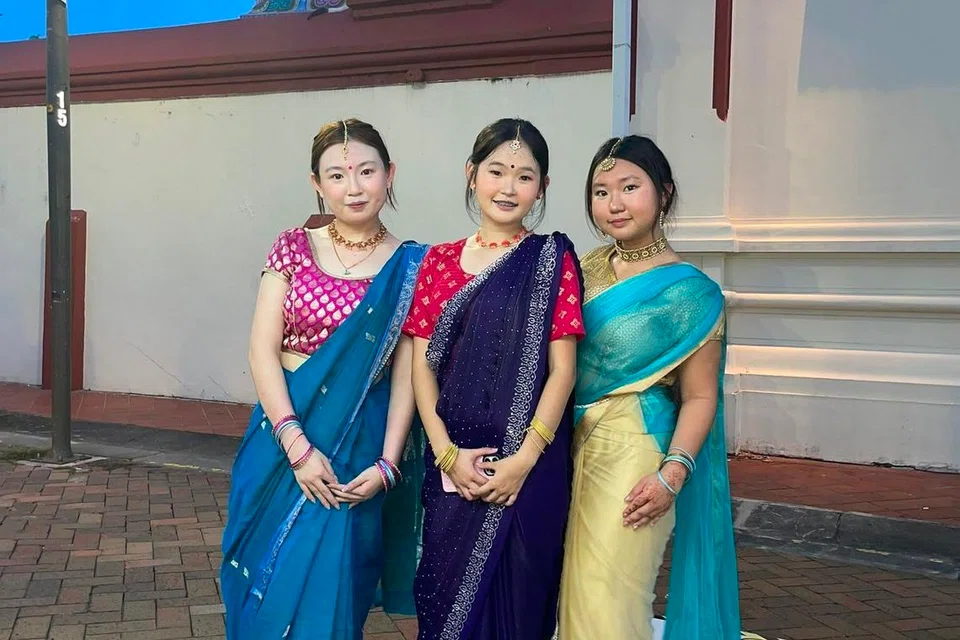Tourists from Australia, United Kingdom and Malaysia donning the rented ethnic wear from Ananya Atelier.