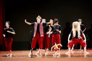 A scene from St Gabriel’s Secondary School’s play inspired by Asian puppetry