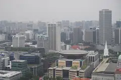 Hazy conditions seen from OCBC Centre in Chulia Street on March 26. The warming El Nino climate phenomenon is expected to create a longer and stronger dry season.