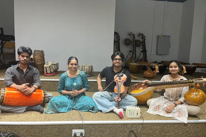 From left: Anirudh Balasubramanian, Moukthika Nagella, Anirudh Avadhanam Srihari, and Vimohitha Ravikumar Visalakshi. 