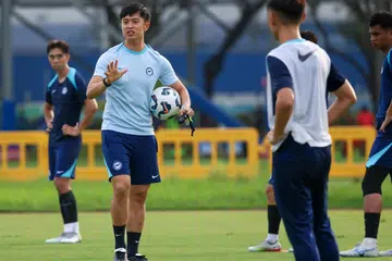 Interim coach Gavin Lee during a training session with the Lions squad.