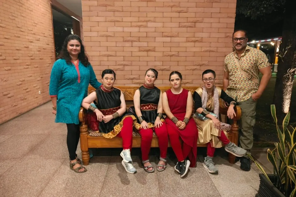 DADC dancers with MDT artistic director Kavitha Krishnan (in blue) and MDT creative producer Imran Manaff.