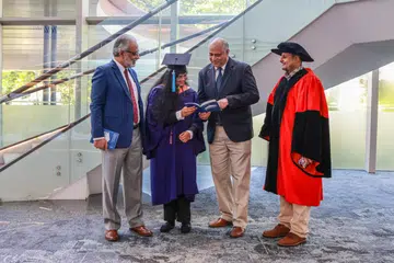 Aishwarya Hariharan Iyer was awarded the prestigious Syed Ahmad Khan AMU Memorial Prize by National University of Singapore.