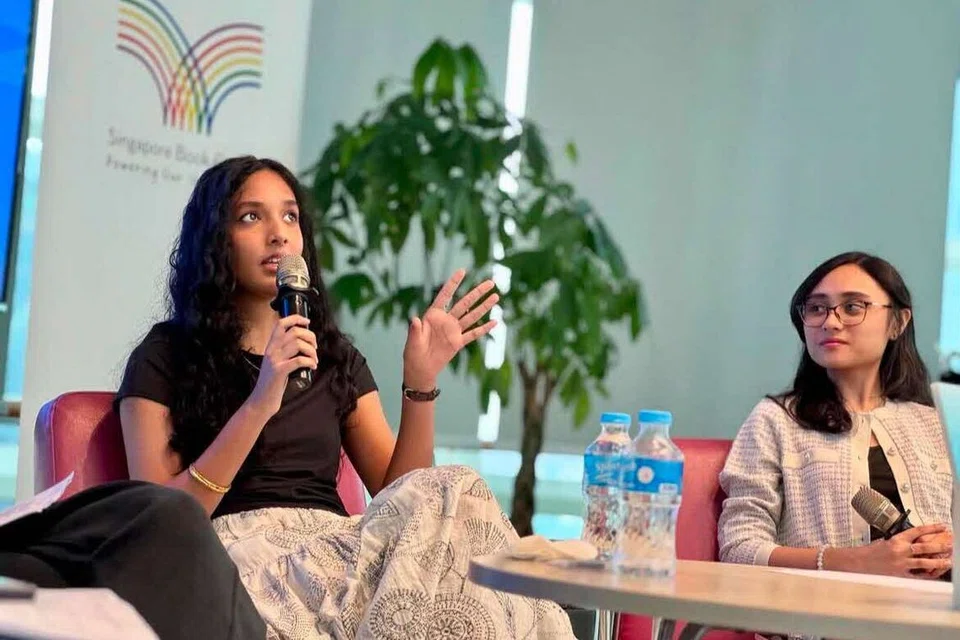 Priyanshi Mohanty, 17, as a panelist at the Asian Festival of Children’s Content.