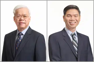 Chan Yeng Kit (left) takes over as executive chairman and Kuek Yu Chuang as managing director.