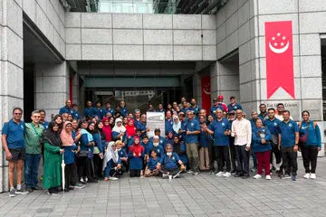 Approximately 120 participants took part in the 8,500 steps walk.