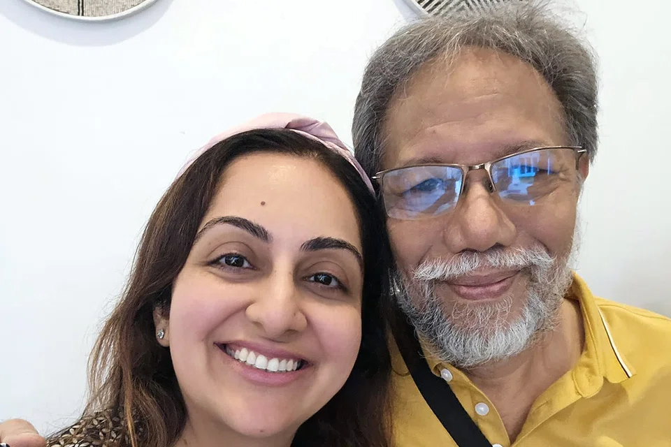 Malminderjit Singh’s wife, Simar Kaur with Dolak Singh.